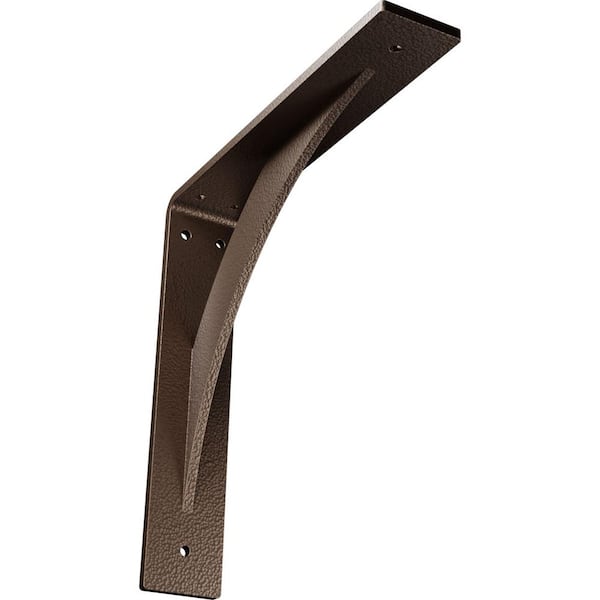 Ekena Millwork 2 in. x 12 in. x 12 in. Steel Hammered Dark Bronze Legacy Bracket