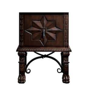 Balmoral 25.5 in. W x 23 in. D x 32.6 in. H Bath Vanity Cabinet without Top in Antique Walnut