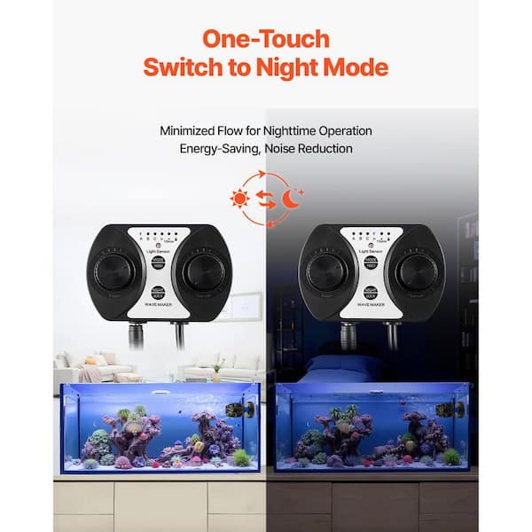 SKYSHALO Aquarium Wave Maker 10W 1057 GPH Quiet Strong DC