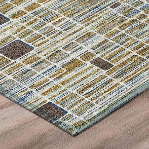 Chantille Machine Washable Indoor/Outdoor Abstract ACN2988 Walnut 10 ft. x 14 ft. Area Rug