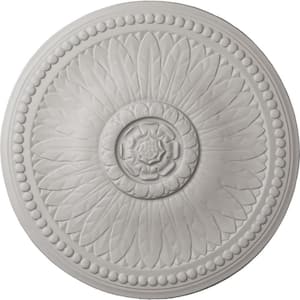 18-1/8 in. x 3/4 in. Bailey Urethane Ceiling Medallion (Fits Canopies upto 4 in.) Hand-Painted Ultra Pure White