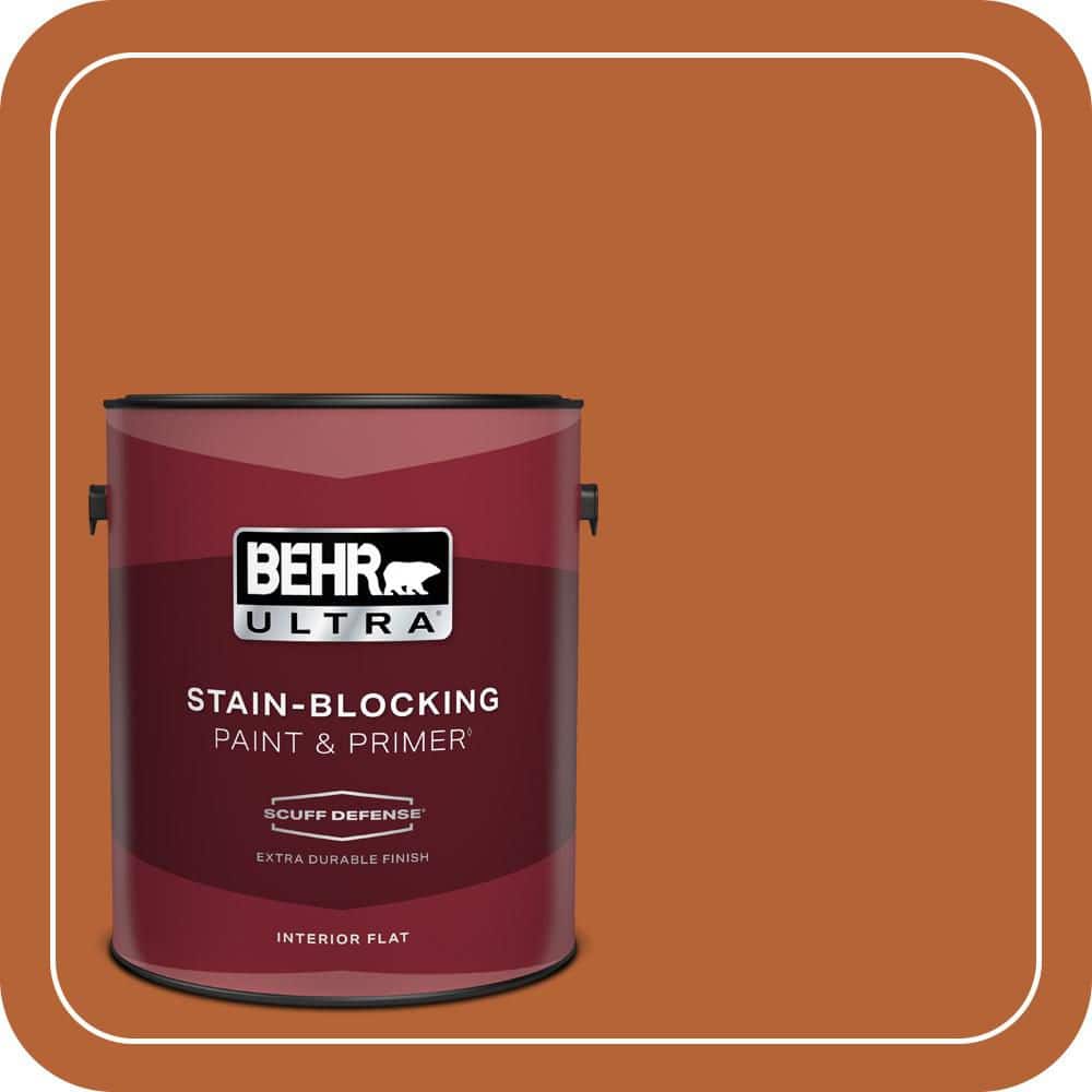 1 gal. #250D-7 Caramelized Orange Extra Durable Flat Interior Paint & Primer price history on PriceWatchPro
