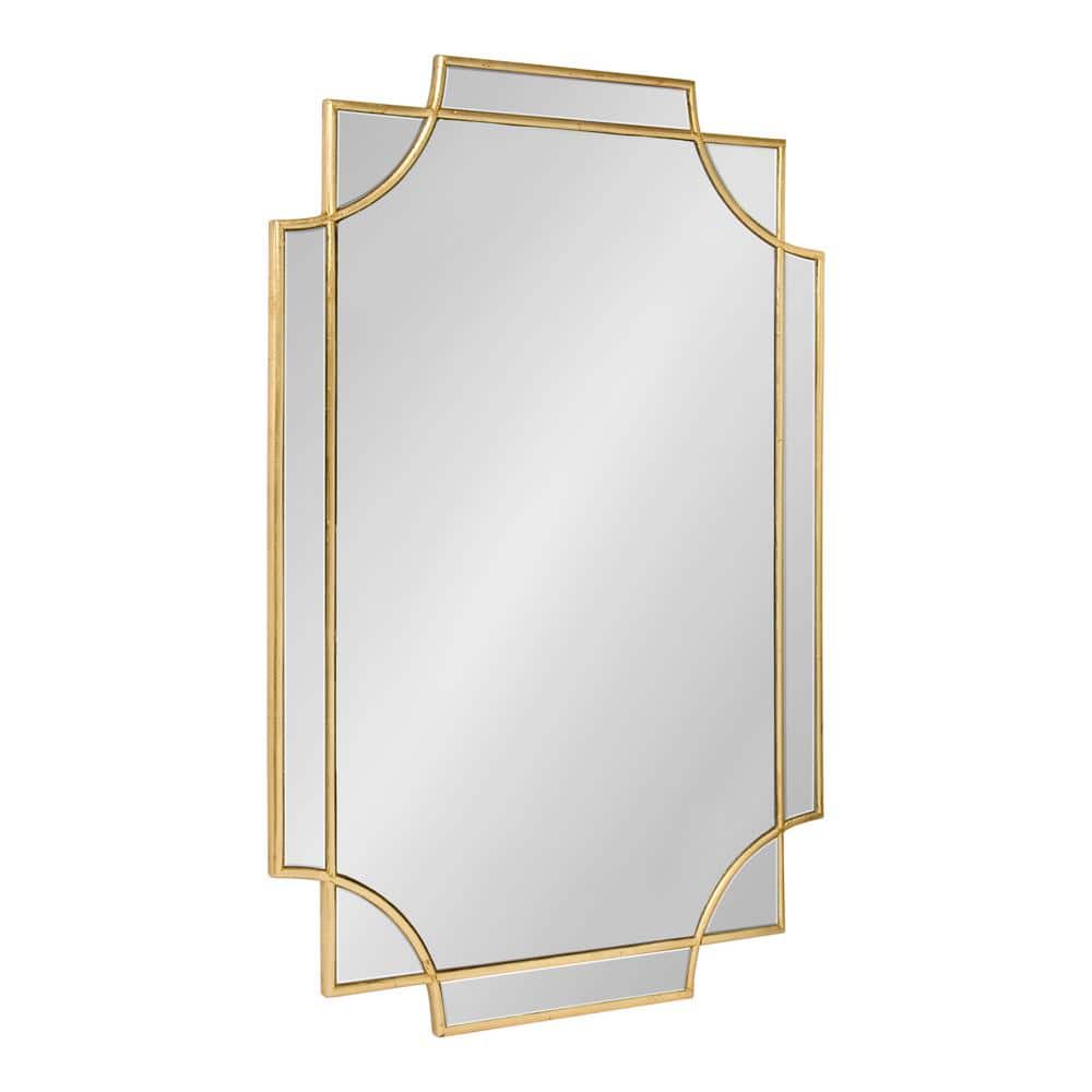 Kate and Laurel Medium Rectangle Gold Contemporary Mirror (35.4 in. H x ...