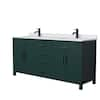 Wyndham Collection Beckett 72 in. W x 22 in. D x 35 in. H Double Sink ...