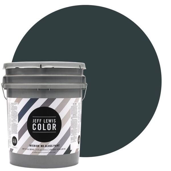 Jeff Lewis Color 5-gal. #JLC314 Atlantic No-Gloss Ultra-Low VOC Interior Paint