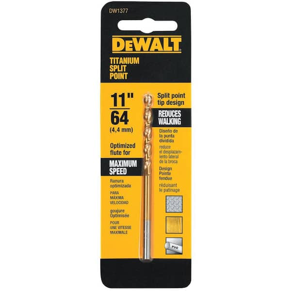 DEWALT 11/64 in. Titanium Split Point Drill Bit