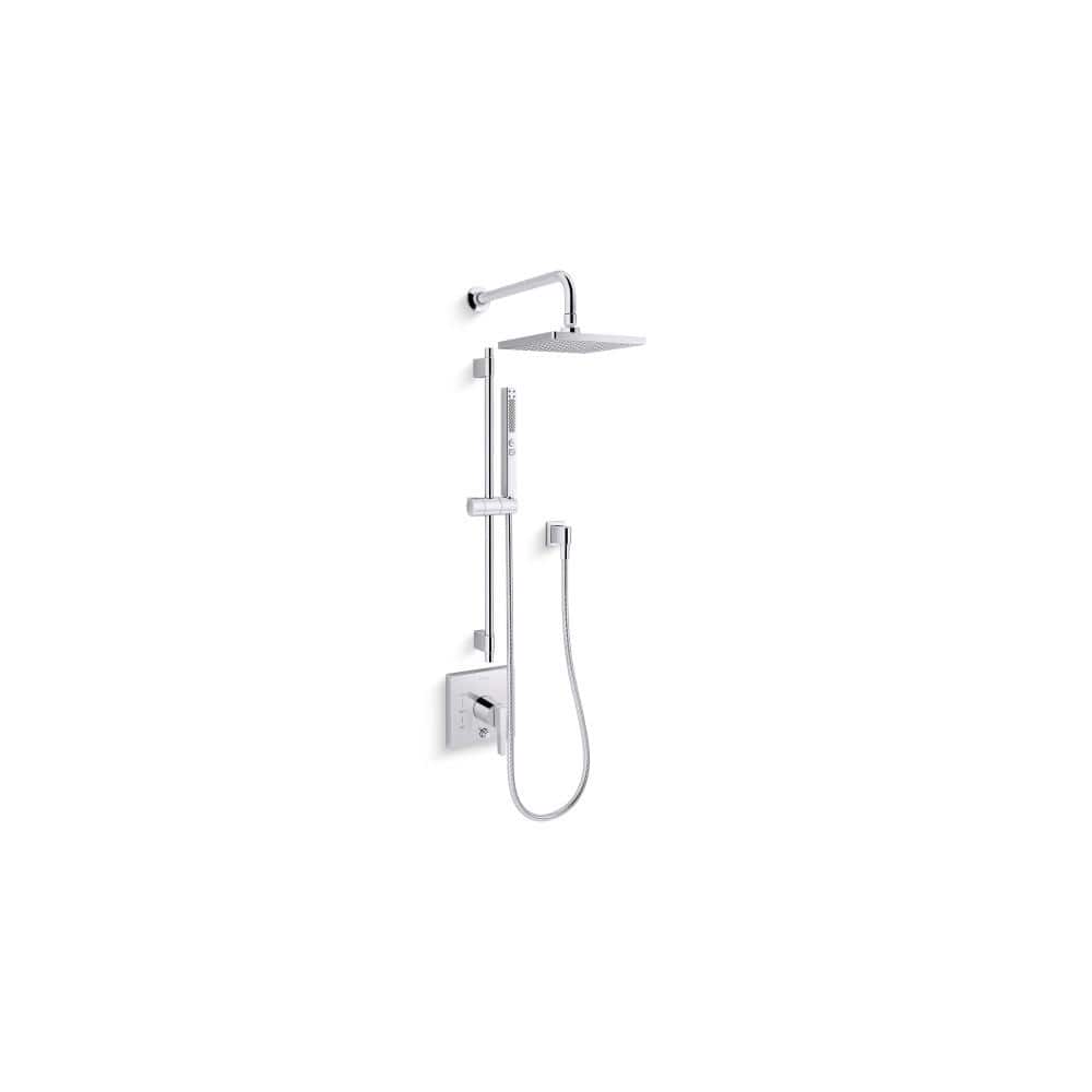 KOHLER Honesty 2-Spray Dual Wall Mount Fixed and Handheld Shower