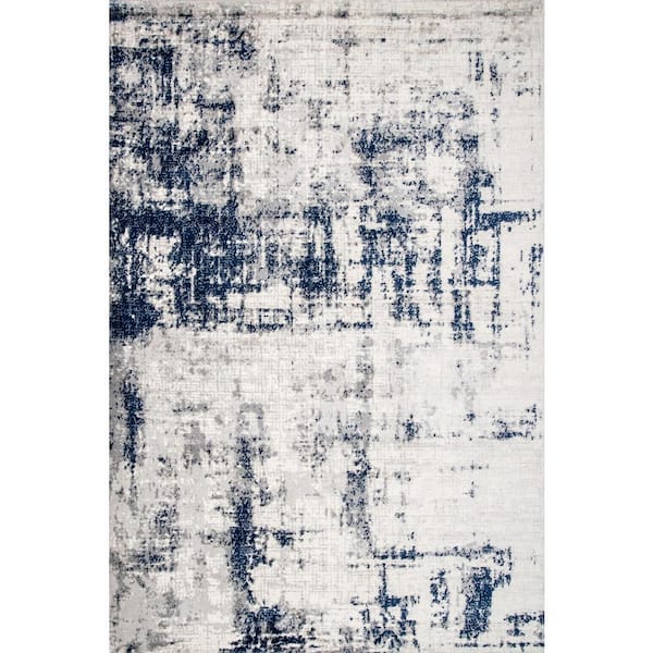 nuLOOM Madalynn Modern Silver 6 ft. 7 in. x 8 ft. 6 in. Abstract Indoor Area Rug