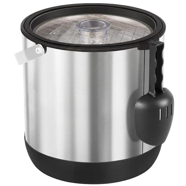7 qt. / 6.8 L Double-Wall Stainless Steel Ice Bucket with Scoop and Lid