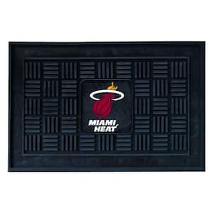 NBA Miami Heat Black 19 in. x 30 in. Vinyl Door Mat