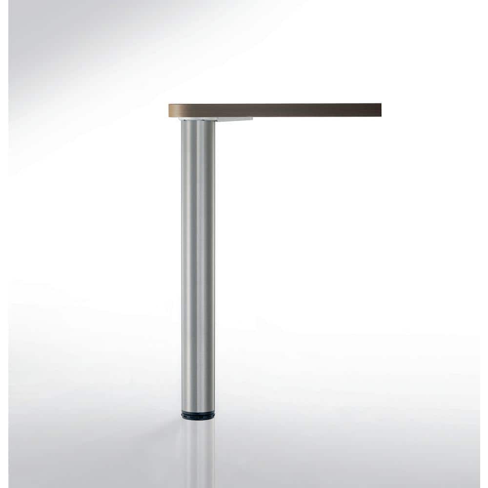 Elevate 34'' Brushed Nickel Metal Table Leg with Levelling Foot