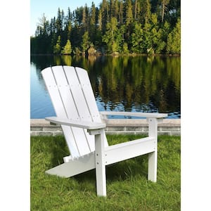 Lakeside White Plastic Adirondack Chair (1-Pack)