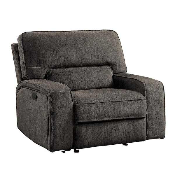 Lazzara Amite Chocolate Chenille Manual Glider Recliner