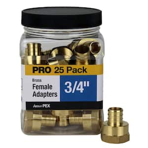 3/4 in. Brass PEX-B Barb x 3/4 in. Female Pipe Thread Adapter Pro Pack (25-Pack)