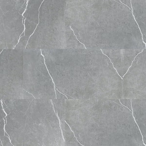 Gray 6 MIL x 12 in. W x 24 in. L Vinyl Plank Flooring, Water Resistant Peel and Stick Tile Flooring (60 sq. ft./box)