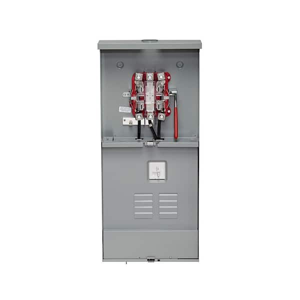 150 Amp 8-Space, 8-Circuit Outdoor Meter Main Combo Load Center, Ringless with Lever Bypass LS815-BLD