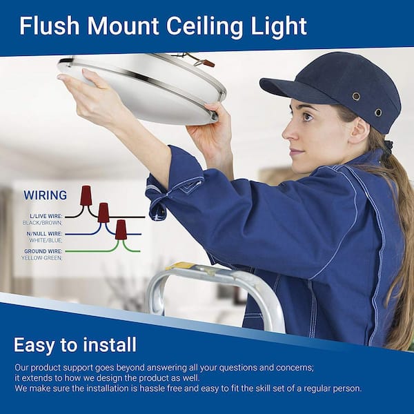 Hyperikon Ceiling Light 14 In 4000k Led Flush Mount Hyperclw14 40 The Home Depot - Hyperikon Led Dimmable Flush Mount Ceiling Light Hyperikon Ceiling Light 14 In 4000k Led Flush Mount Hyperclw14 40 The Home Depot - Hyperikon Led Dimmable Flush Mount Ceiling Light