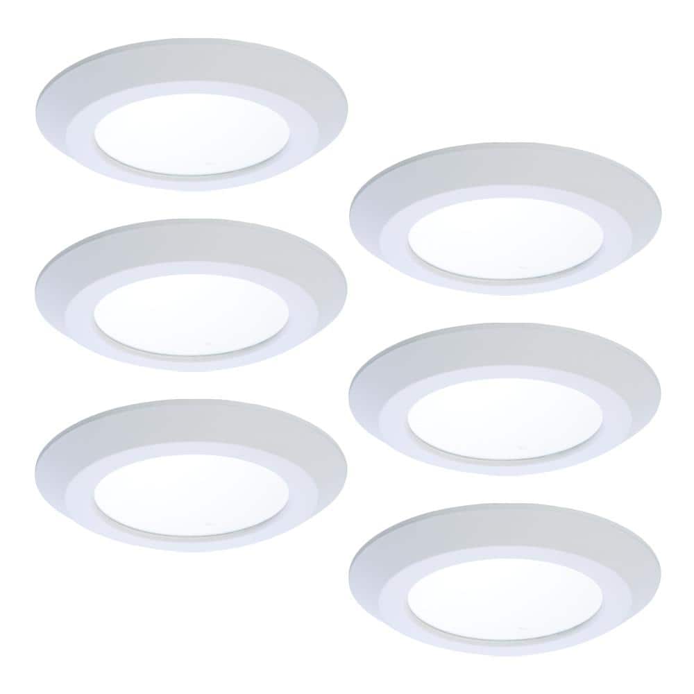 Halo SLDSL6 Series in. 2700K-5000K Selectable CCT Surface Integrated LED  Downlight White Recessed Light Round Trim (6-Pack) SLD6-6PK The Home Depot