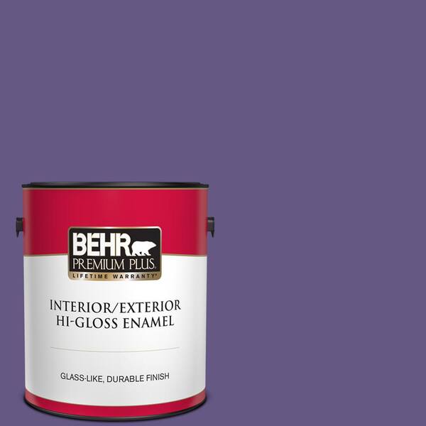 BEHR PREMIUM PLUS 1 gal. #640B-7 Berry Jam Hi-Gloss Enamel Interior/Exterior Paint