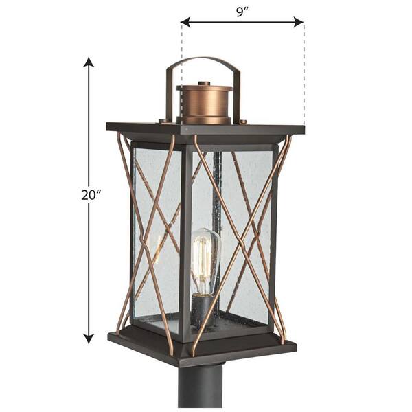Barlowe 1-Light Antique Bronze 4x4 Deck Post Light Post Lantern Barlowe 1-Light Antique Bronze 4x4 Deck Post Light Post Lantern