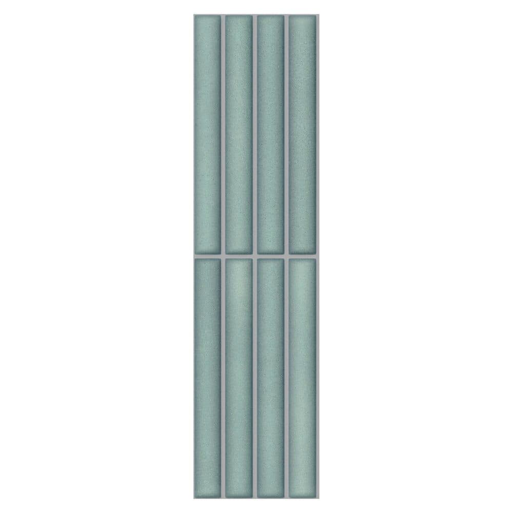 Spanish Lingot 4 in. x 12 in. x 9mm 3D Glazed Fluted Porcelain Wall Tile Aqua-Sample price history on PriceWatchPro