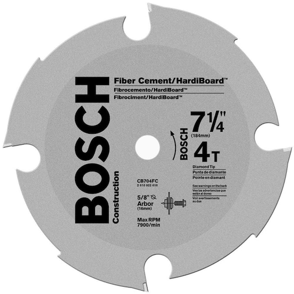 Bosch 7-1/4 in 4-Tooth Fiber Cement Circular Saw Blade