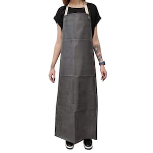 Black Heavy Duty Nitrile Industrial Bib Apron Chemical and Oil Resistant