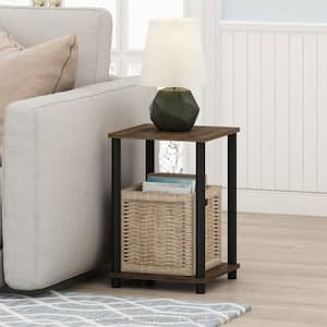 Hadyn 20 in. Walnut Simple End Table (2-Set)