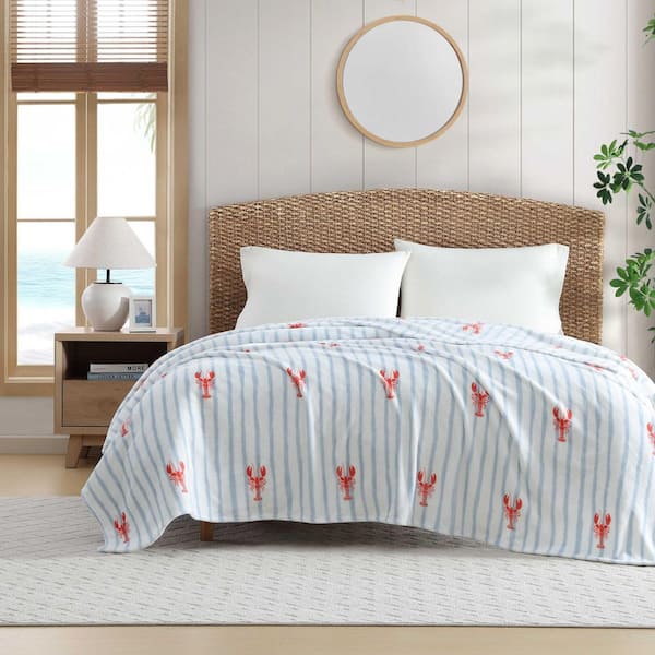 Nautica Lobster Watercolor Stripes 1-Piece White/Sea Hydrangea