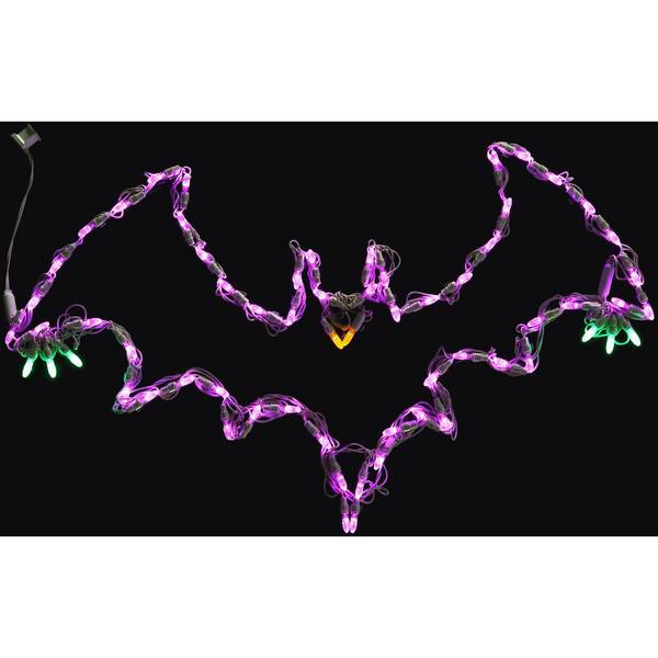 Mystic Metals Flying Bats Over Purple Swirl Ear Plugs – 316L Stainless & Resin