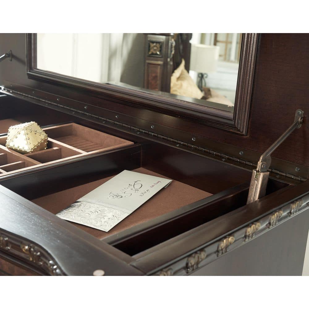 Monte Carlo Rich Cocoa 5-Drawer Lift Top Chest