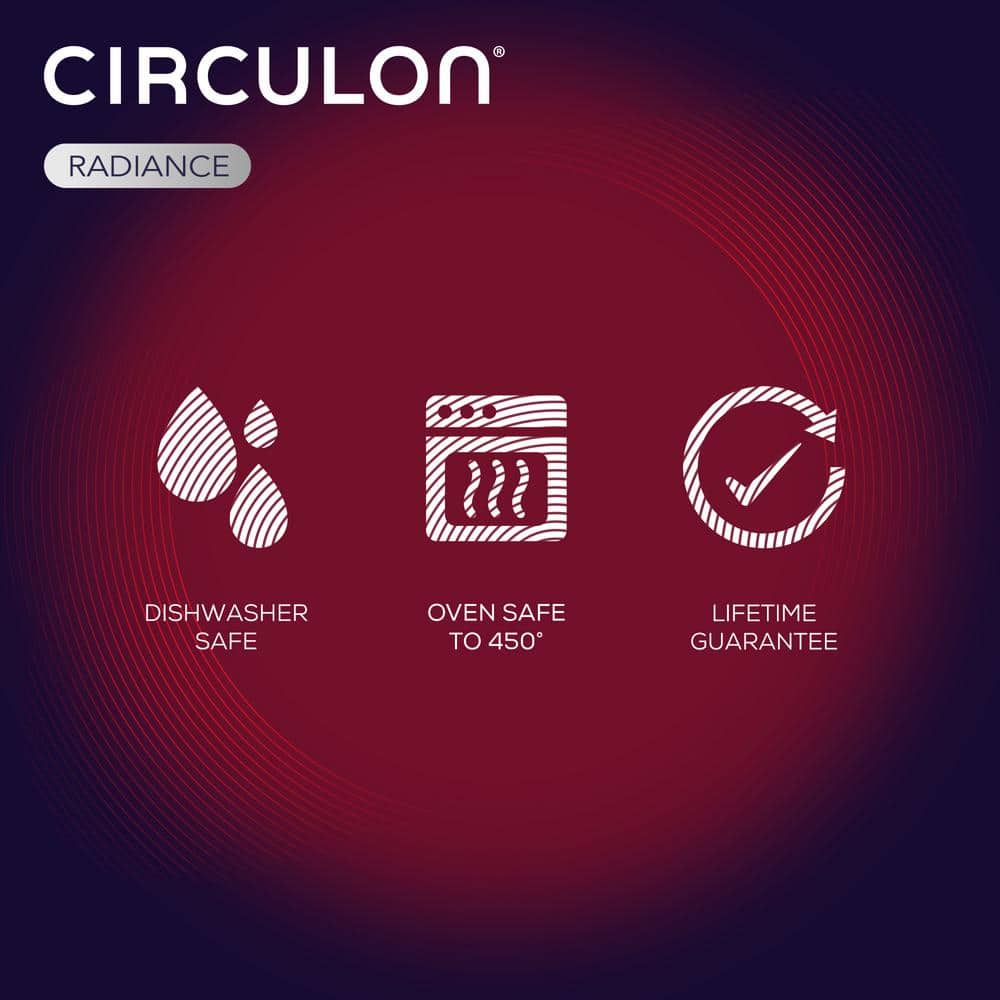 Circulon Radiance Gray Hard-Anodized Nonstick Frying Pan Set, 3-Piece