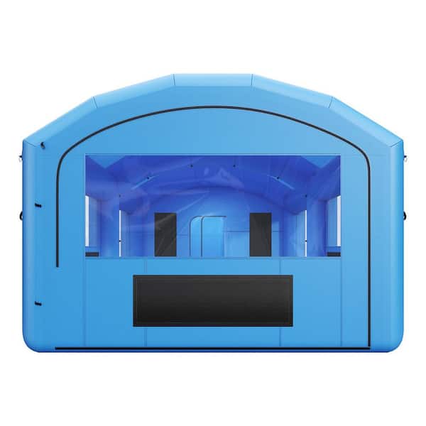 23 x 13 x 8.5 ft. Inflatable Paint Booth, Inflatable Spray Booth, High Powerful 480-Watt 750-Watt Spray Booth Tent