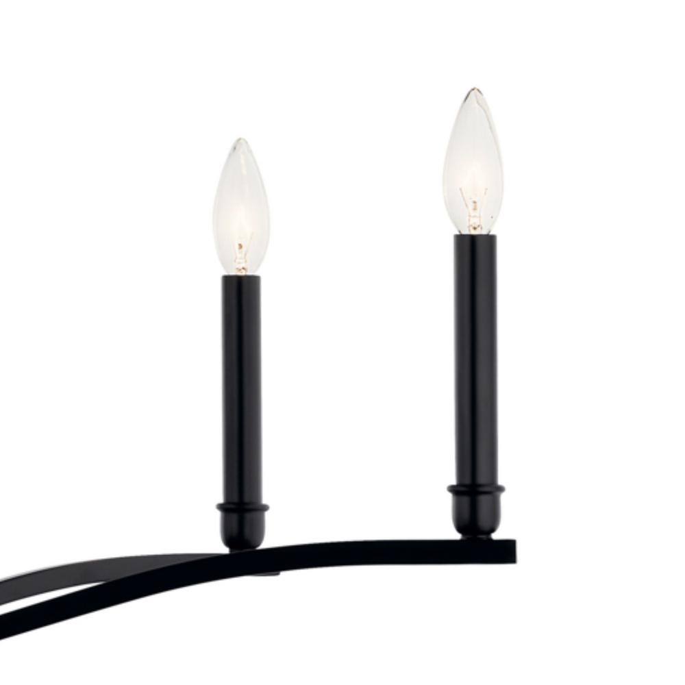 Malene Black 8-Light Taper Candle Style Chandelier