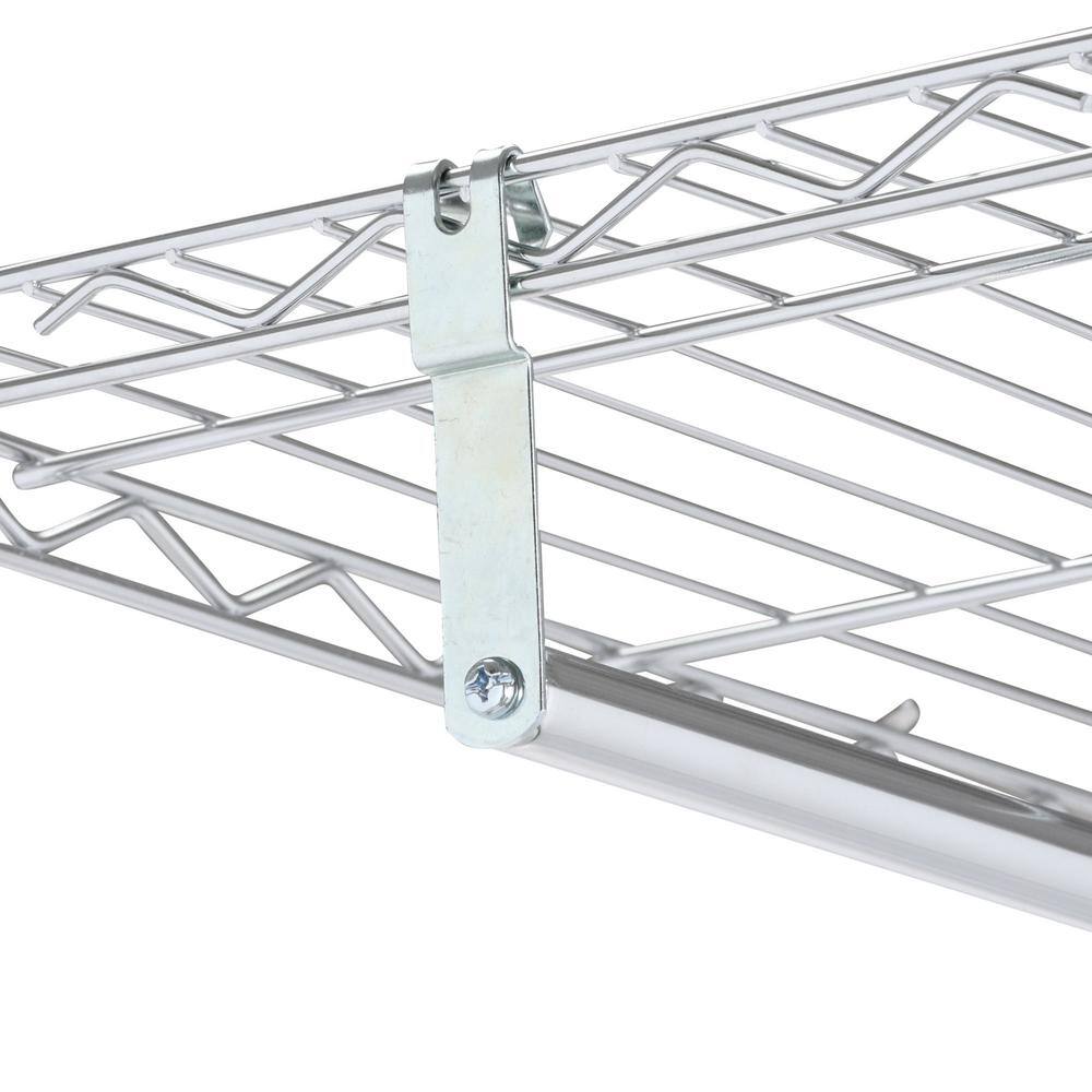 Chrome Rolling Laundry Station with Shelves and Hanging Bar