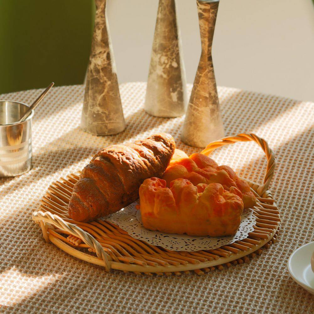 Beige Woven Willow Tray Charger Farmhouse Round 15 in. Decorative Centerpiece for Table or Kitchen (1-Pack) price history on PriceWatchPro