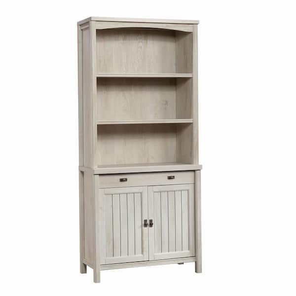 SAUDER Costa Chalked Chestnut 70 in. Accent Cabinet with Hutch