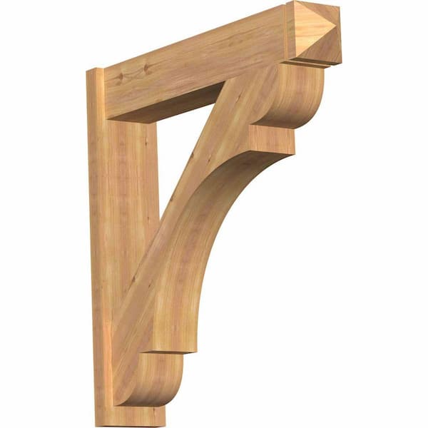 Ekena Millwork 8 in. x 38 in. x 38 in. Western Red Cedar Olympic Arts and Crafts Smooth Outlooker