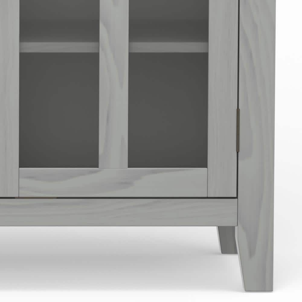 Artisan Fog Grey Solid Wood 53" Contemporary TV Media Stand