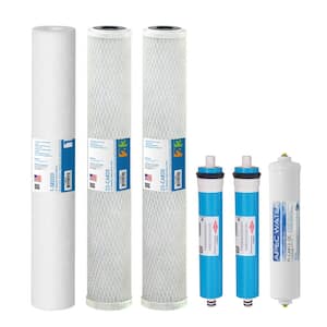 Ultimate Complete Replacement Filters with Membrane for 180 GPD Premium Commercial Grade Reverse Osmosis System