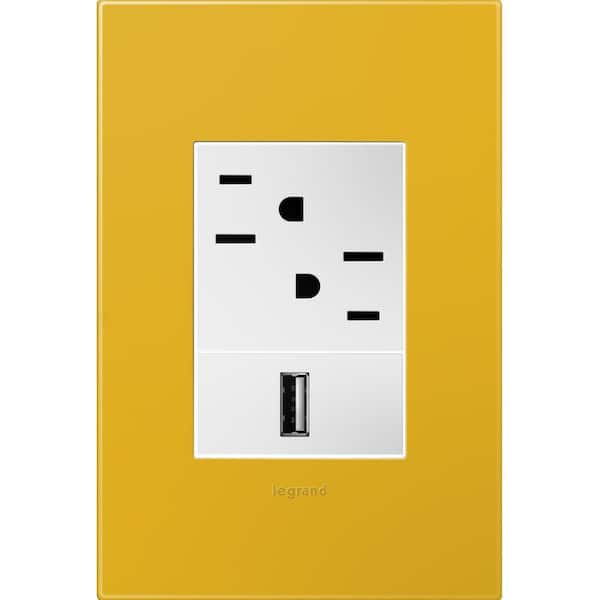 adorne 1 Gang Plus Decorator/Rocker Wall Plate, Honey (1-Pack)