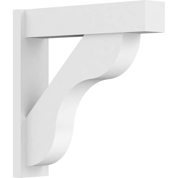 Ekena Millwork Carmel 7 in. W x 30 in. H x 30 in. D Signature Urethane Polyurethane Outlooker with Block Ends