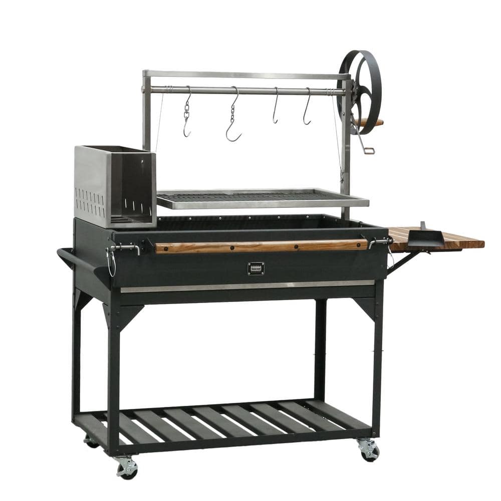 Backyard Discovery Santa Maria Argentine BBQ Charcoal Grill in Black ...