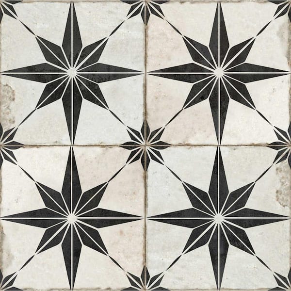 MI ALMA Black R1 4 in. x 4 in.Vinyl Peel and Stick Tile (24 Tiles, 2.67 sq.ft./Pack)