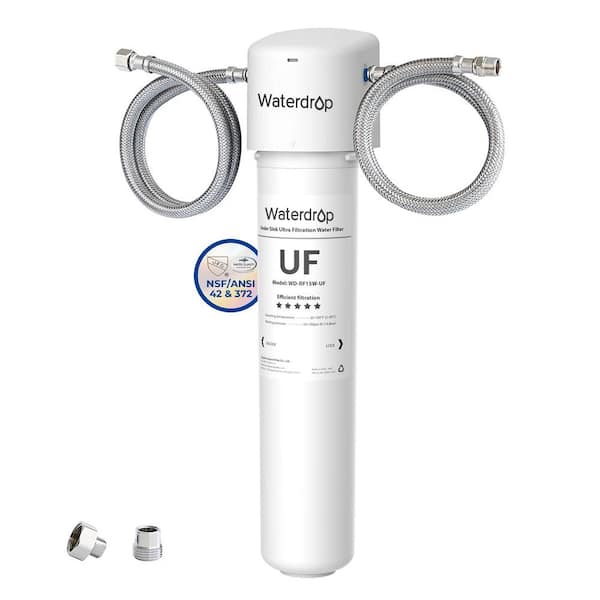 Waterdrop 16000 Gal. 0.01 m Long Last Ultra Filtration Under Sink Water Filter System Direct Connect To Kitchen Faucet