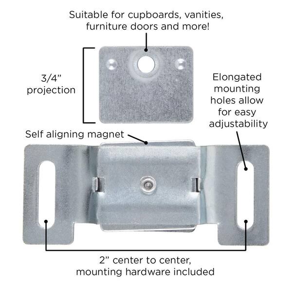 Catches Collection1-7/8 in. C/C Cabinet Door Catch Cadmium
