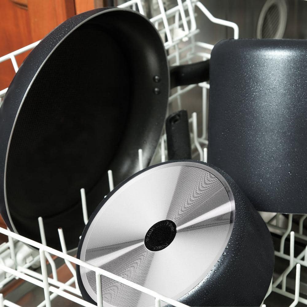 T-fal 10-Piece Nonstick Aluminum Cookware Set in Black
