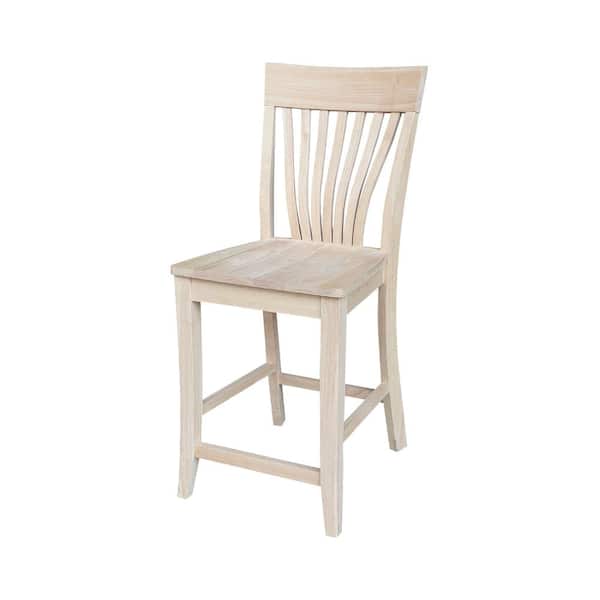 International Concepts Amanda 24 in. Seat Height Counter Height Solid Wood Stool