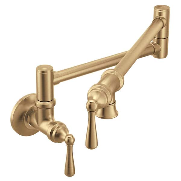 Traditional 5.5 GPM Wall Mounted Pot Filler in Bronzed Gold