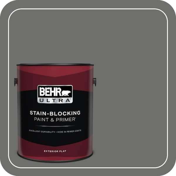 BEHR ULTRA 1 gal. Home Decorators Collection #HDC-AC-17A Welded Iron Flat Exterior Paint & Primer